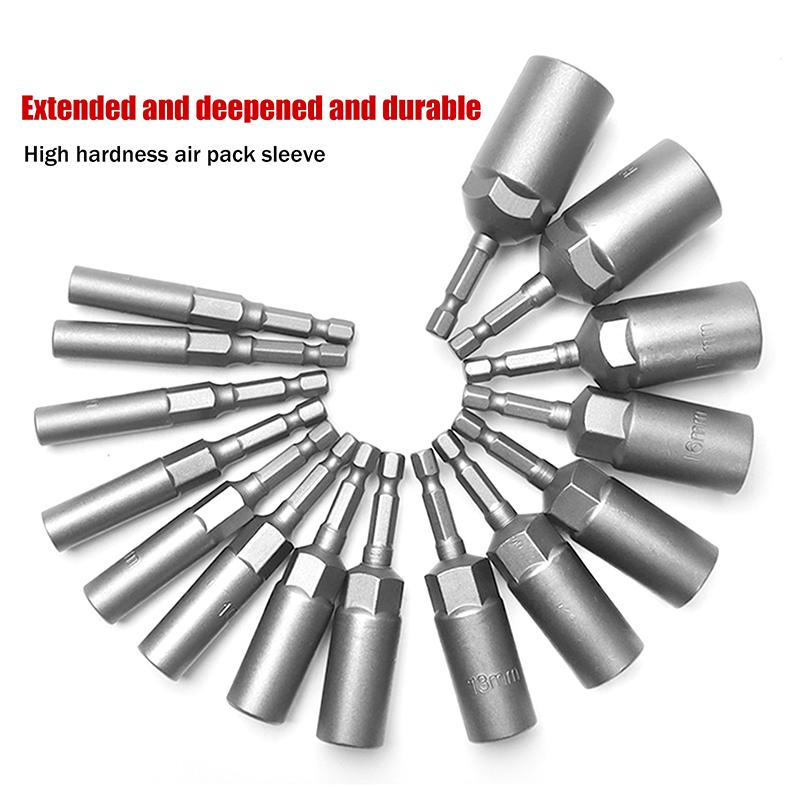 5.5-19Mm Electric Nut Driver Drill Bit Set Impact Socket Adapter Hexagonal Screwdriver Bit Nut Wrench Power Tool Accessories
