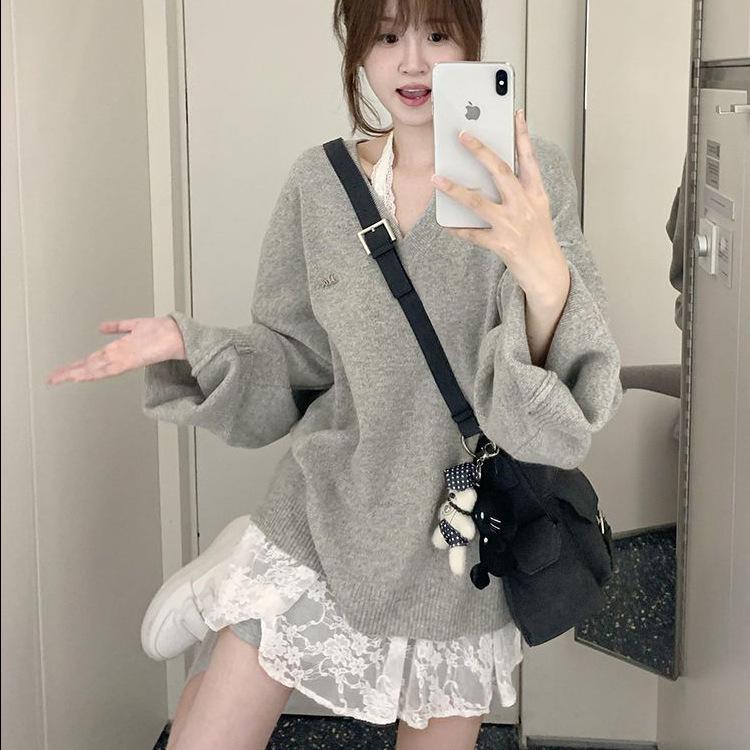 Retro Lace Patchwork Halter Tie-Up Tank Dress for Women