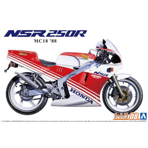 Aoshima Bunka Kyozai (AOSHIMA) 1/12 Scale The Bike Series No. 8 Honda MC18 NSR250R 1988 Plastic Model Kit, Pre-Molded Color