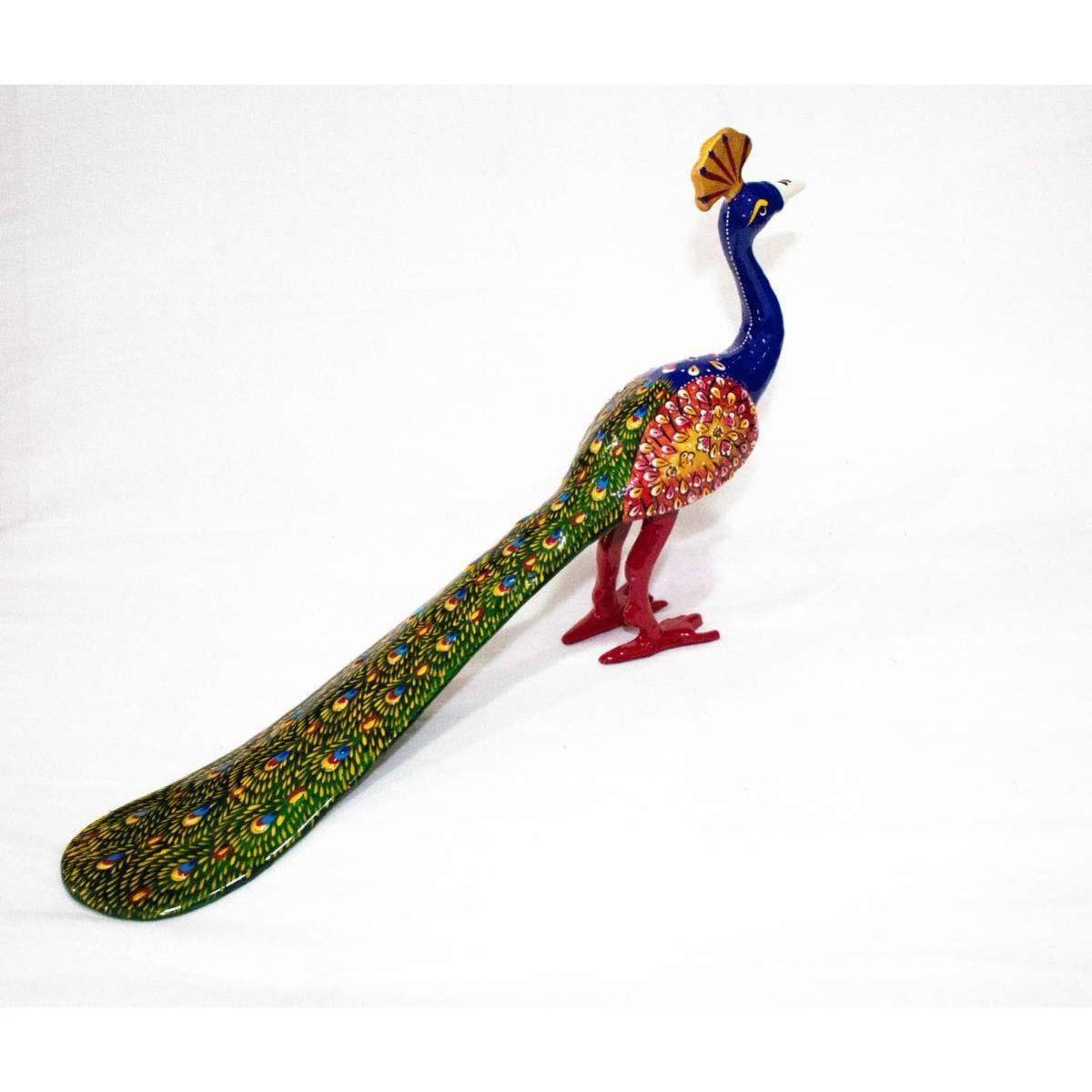 

Статуэтка павлина из металла ручной работы, декоративная фигурка для дома, гостиной, офиса 9 INCH