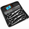 7-inch Napsun Black Pet Grooming Scissors Set: 4 Straight Shears, Fishbone Design, 3pcs 5pcs Options