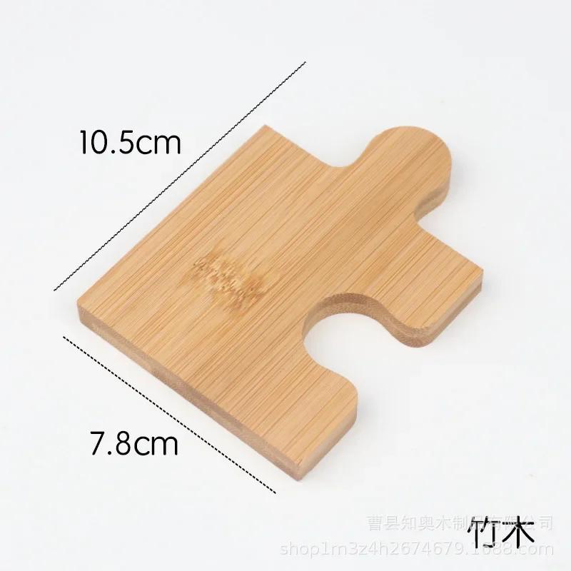 Laser Engrave Customized Wooden Coffee Tea Puzzle Coaster Tray Personalized