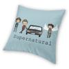 Retro Supernatural Pillow Case Home Decoration TV Demon Hunters Wincherter Bros Nordic Cushion Cover Soft Pillowcase Driver