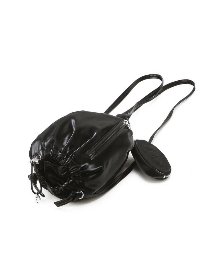 Athe Vanessabruno [Bonbon] Black Glossy Shoulder Bag & Backpack Mini Aaba6E140Bk