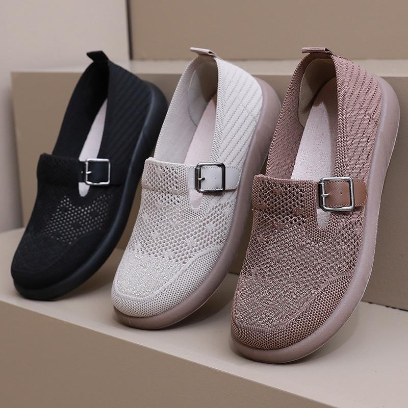 Shoes Women's 2025 Summer New Women's Versatile Casual Net Shoes Soft Sole Not Tired Feet Round Head Casual Shoes