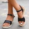 Lightweight Wedge Sandals for Women Summer 2025 Buckle Strap Platform Sandles Woman Thick Sole Non Slip Casual Sandalias Mujer