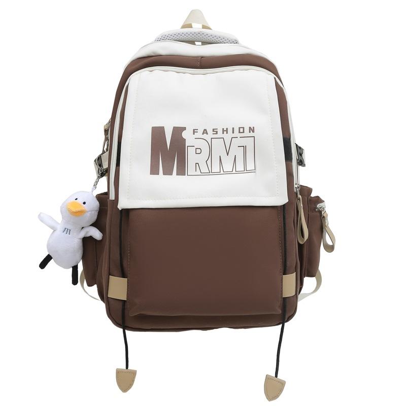 Schoolbag New School Bag Large Capacity Middle and High School Student Backpack Lightweight Fashion Trend Men's and Women's Leisure Travel Backpack