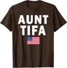 Aunt Tifa American Flag Design American Flag Tifa Unisex T-Shirt