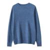 Men's Pure Cashmere Round Neck Sweater: Thick, Loose-Fit, Solid Color Knit for Autumn and Winter.