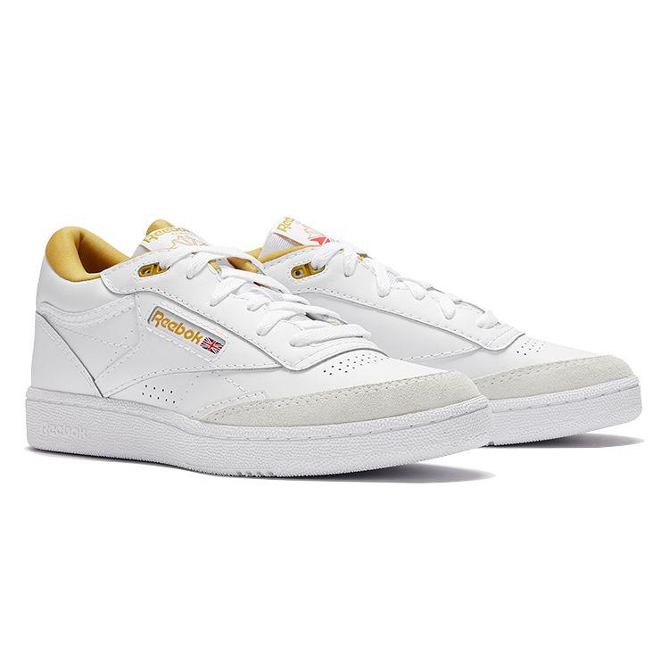Reebok Club C Series Mid II Comfortable Versatile Low-Top Sneakers Unisex Sneakers White 100033036