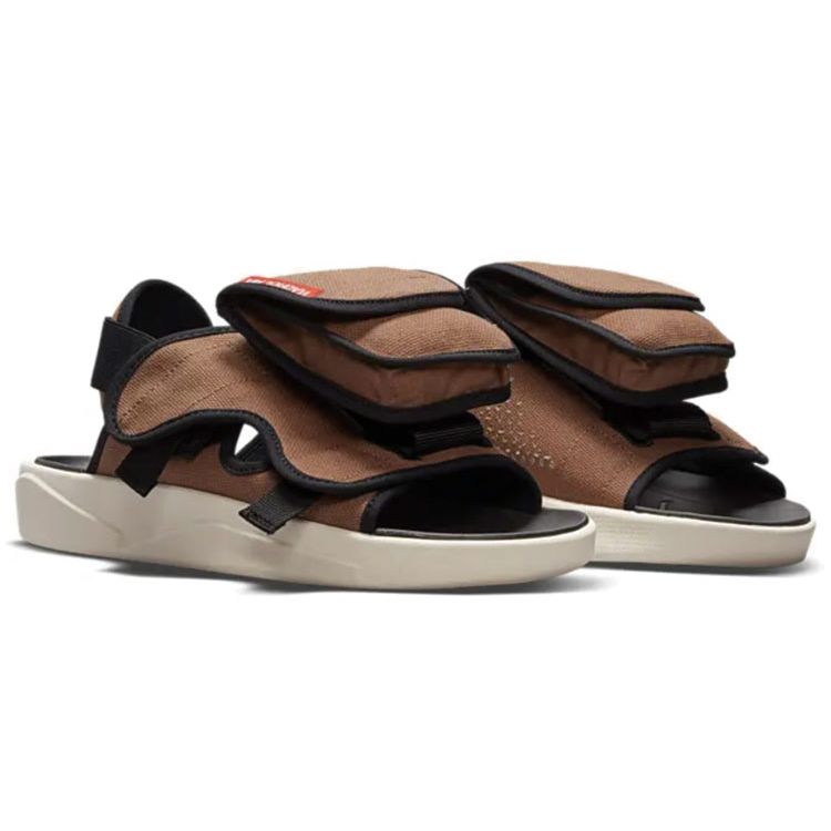 Air Jordan LS Slide Archaeo Brown Men Sneakers Hemp Light-Orewood-Brown Habanero-Red CZ0791-201