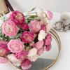 Peony Simulation Bouquet, Plush, Lotus, Peony, Artificial Flower, Simulation Flower, High-end, Realistic, Home Decoration