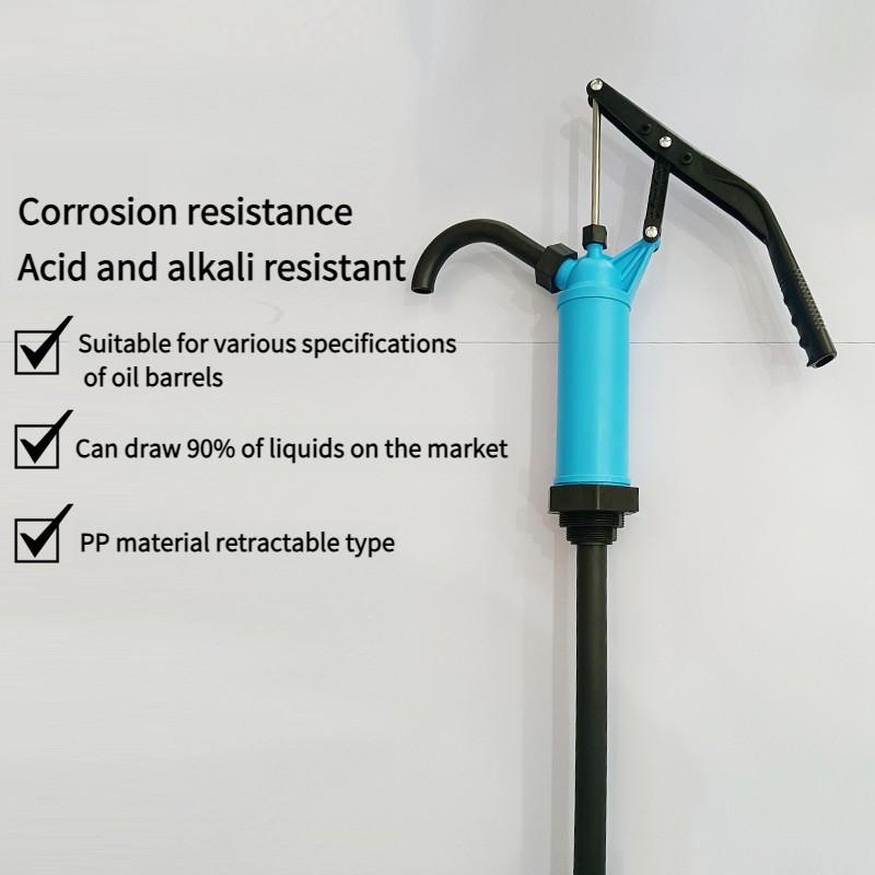Anti Corrosion Hand Pressure Pump Portable Chemical Urea Oil Drum Pump PP Handheld Oil Suction Pump