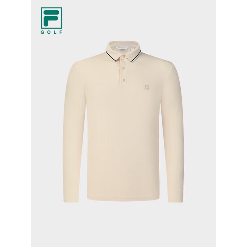 FILA Men's Long Sleeve Knitted Golf Polo Shirt