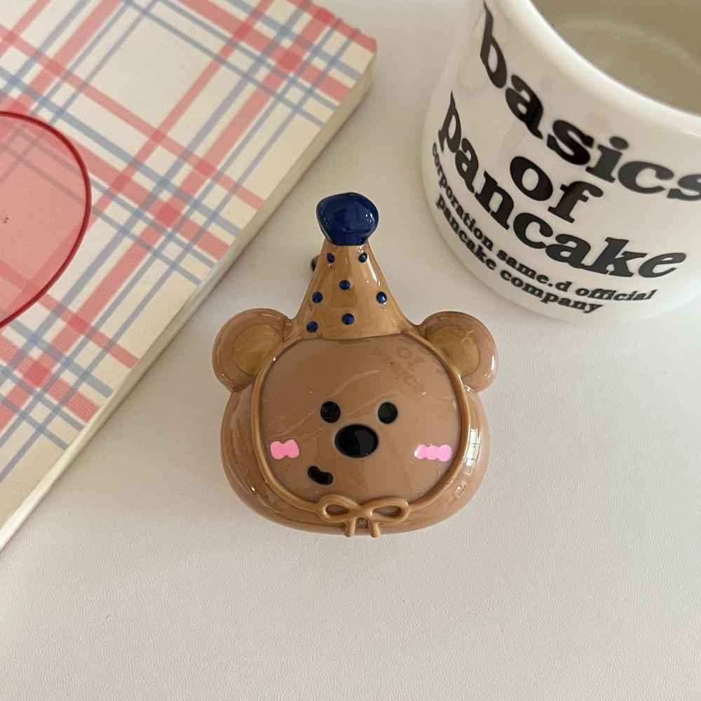 Hairpin Cartoon Hair Claw Acrylic Plastic Grab Clip Cute Bear Hair Clip  Vacation