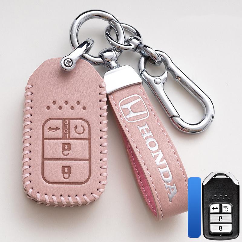 Leather Car Key Remote Cover Full Case Accessories For Honda Civic Accord HR-V CR-V CRV 11th 2022 2023 City Fit Odyssey Jade