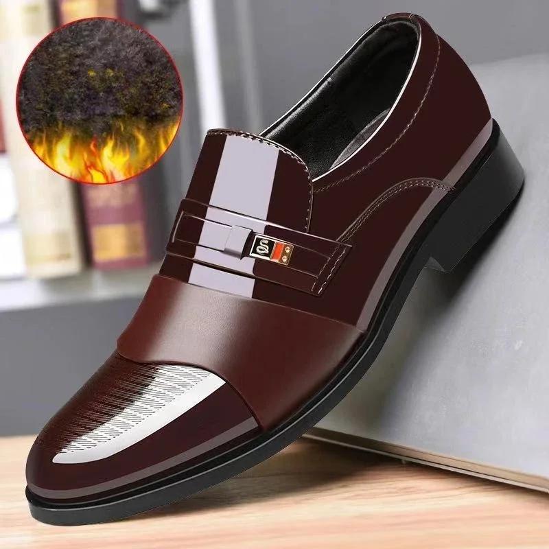 Zapatos de vestir de negocios para hombre, zapatos de cuero de lujo, zapatos Oxford formales, mocasines informales de oficina, mocasines de trabajo, calzado de piel de talla grande