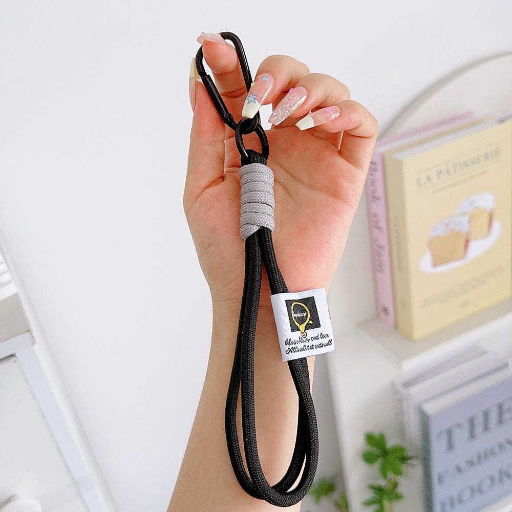 Double Rope Nylon Braided Keychain for Mountaineering, Couple Mobile Phone Rope Bag Pendant.