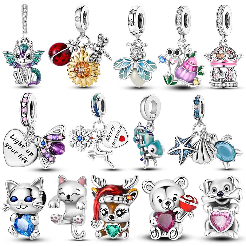 Charms Copper Animal Pendants Charm Beads Fits Bracelets Bangle Necklace For Women Luxury Diy Jewelry Party Festival Gifts