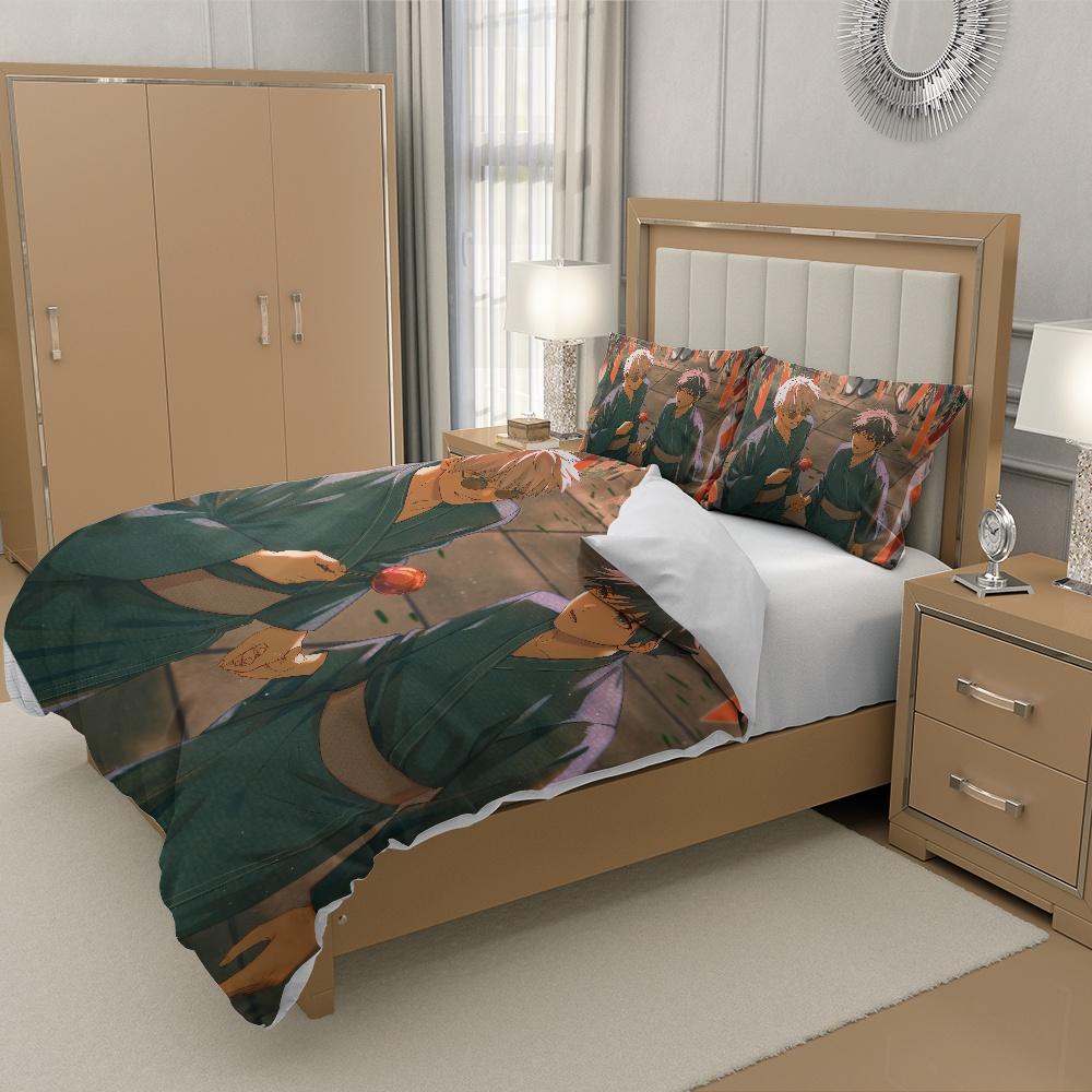 S-Satoru G-Gojo J-Jujutsu K-Kaisen Anime 3 Piece Bedding Set Duvet Cover Microfiber Boys Girls Room Decor Twin Full Queen King, US EU UK AU DE Sizes