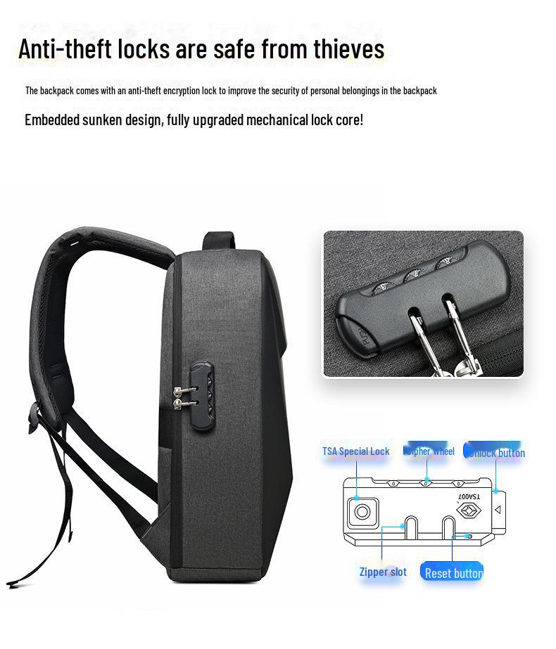 Reflektierender wasserdichter Pendler- und Studentenrucksack