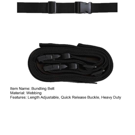 2Pcs Latex Mattress Bundling Belt Length Adjustable Quick Release Buckle Heavy Duty Multi-purpose Suitcase Luggage Strap Packing Webbing Band
