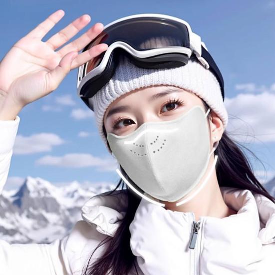 Yüz Koruyucu Buz İpeği Nefes Alabilen Yüz Koruyucu UPF 50+ Güneş Koruması Rüzgar Toz Soğuk Sis Koruyucu Kışlık Yüz