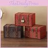 Lockable Wooden Organizer Medicine Box Password Protected Retro Woven Car Storage