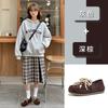 Two wear leather kangaroo shoes autumn new flat-soled women's shoes casual single shoes women's versatile small leather shoes