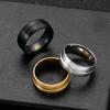 Men's Titanium Steel 8mm Frosted Groove Ring - Minimalist Fashion Jewelry