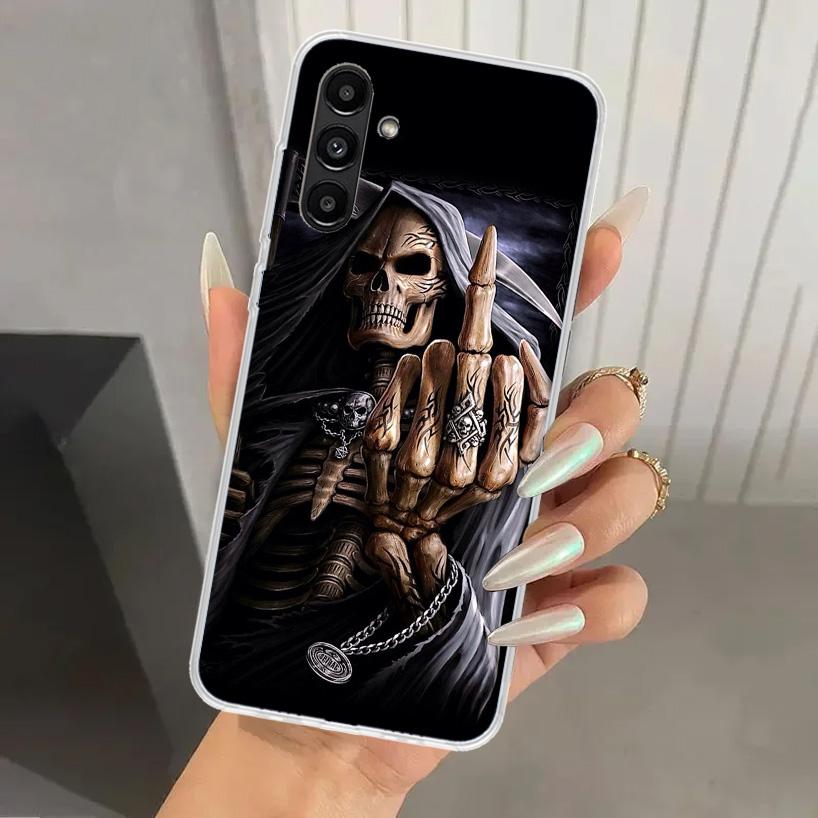 Custodia per Telefono Teschio Scheletro Mietitore della Morte per Samsung Galaxy A16 A26 A36 A56 A15 A25 A35 A55 A14 A24 A34 A54 A13 A23 A33 A53 A05S A0