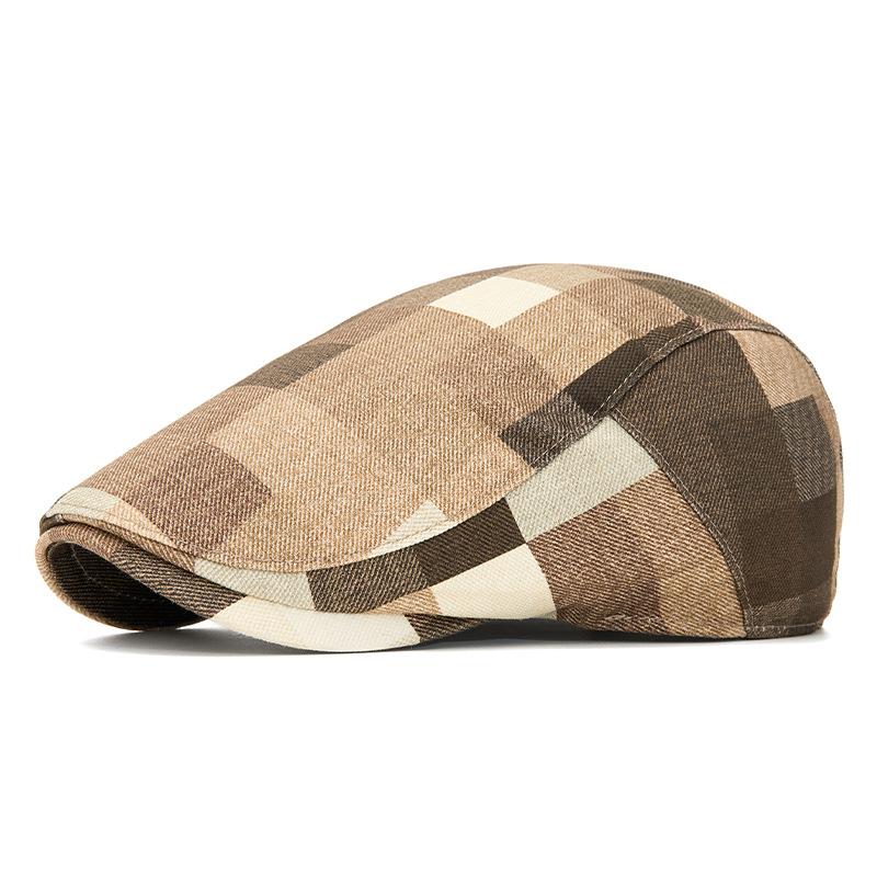 Plaid Beret Unisex Spring Summer British Forward Cap Sunshade Cap