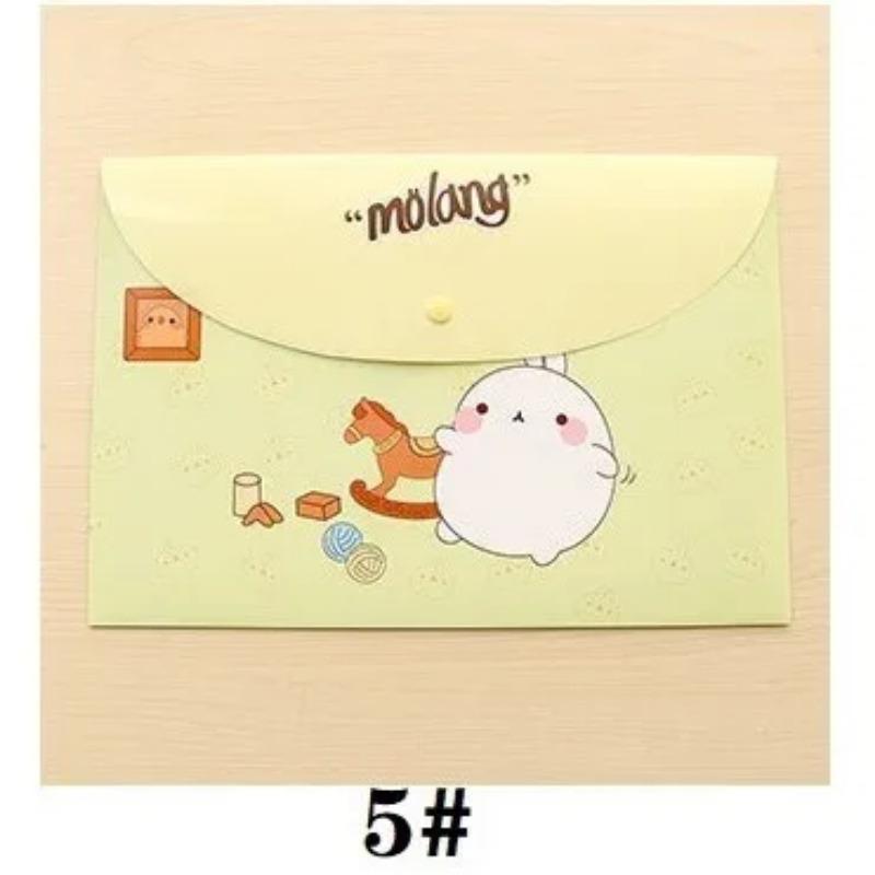Durable Folder Snap Rabbit A4 File Case Kawaii Animal Document Organizer Storage Bag Office School Supplies Stationery Kids Gift