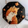 0106 Fox Family  pattern, automatic folding umbrella, portable and foldable design, 8 ribs, a Christmas or birthday gift.