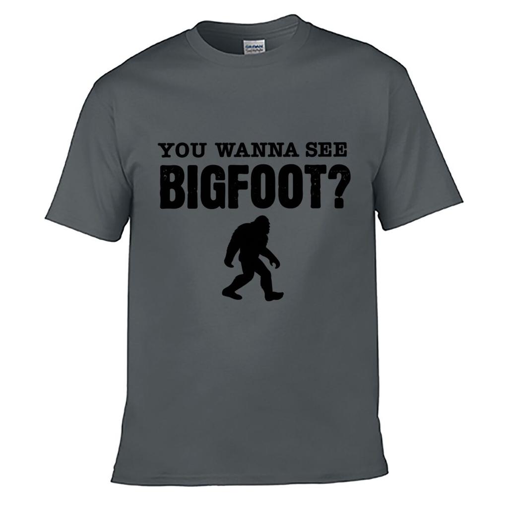 You Wanna See Bigfoot Sasquatch Silhouette Funny Question Unisex Summer TShirt Top