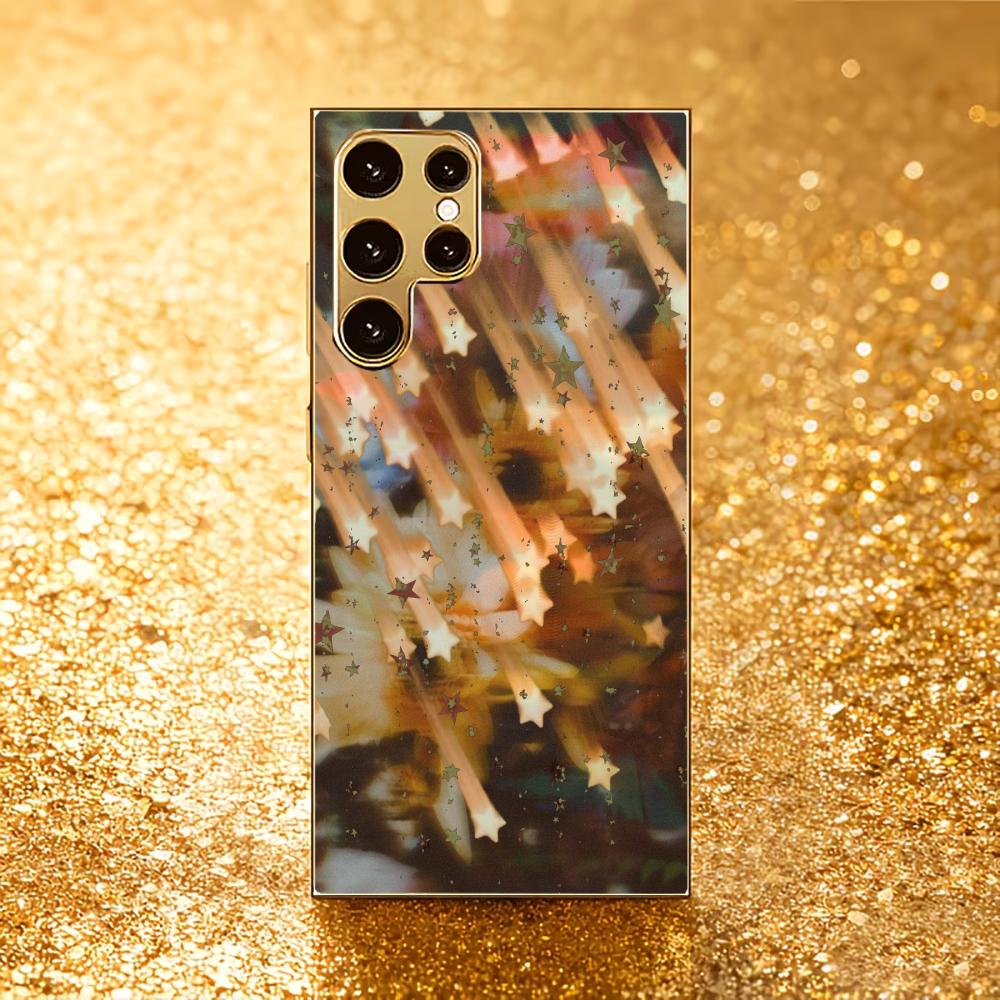

Stars Atmosphere Simplicity High-end Electroplating Glass PhoneCase for Samsung Galaxy S26 S25 S24 S23 S22 S21 FE,Ultra,Plus GalaxyS24FE