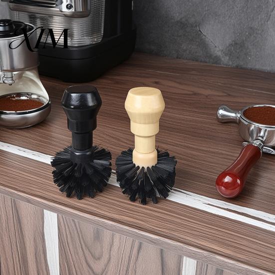 Kitchen Tool for Coffee Lovers Machine Portafilter Basket Cleaning Brush, Soft Bristle with Espresso Brush Wood Handle Corner Barista Essential