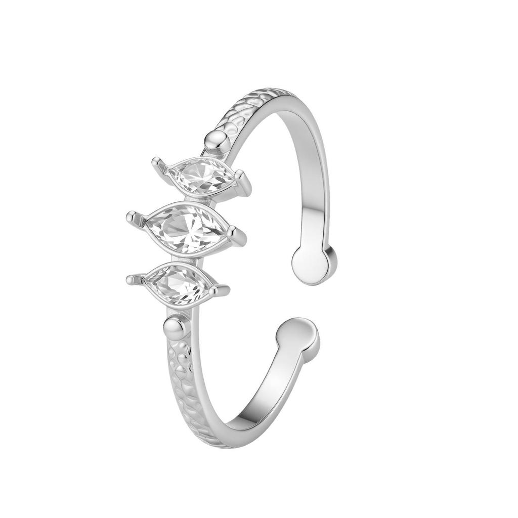 New Style Matching Open Adjustable Rings with Diverse Inlaid Diamonds for Couples