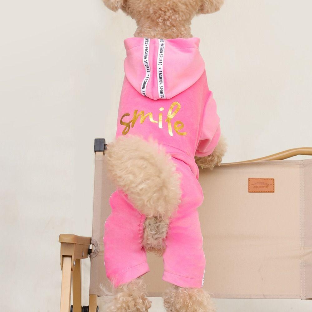 Cute Dog Jumpsuit Pullovers Pet Clothes Bulldogs Dog Hooded  Spring