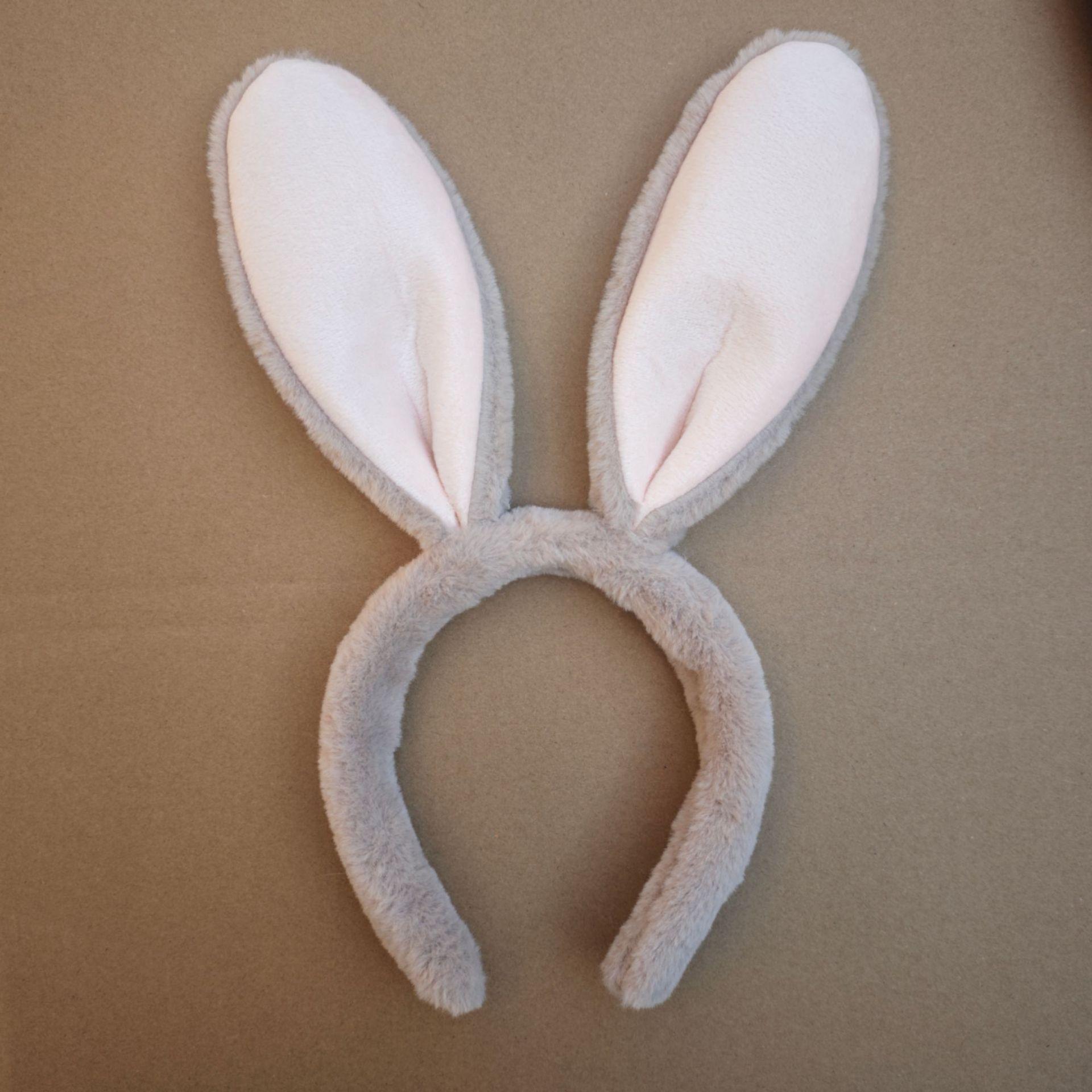 Easter Party Bunny Ears Headband Soft Plush Cute Rabbit Ears Hairband Decoration Kit
