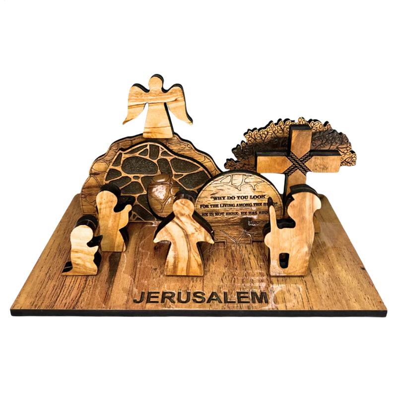 

Easter Nativity Wooden Jesus Nativity Scene Desktop Ornament Christ Birth of Jesus Ornaments Religious Decorations for Desk China Mainland