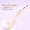 Reusable Drinking Glass Straws Heat and High Temperature Resistant Glass Straw Elbow for Smoothie Milkshakes Drinks 8mm*20cm