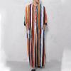 Men S Casual Long Sleeve Striped Ethnic Robe Gown