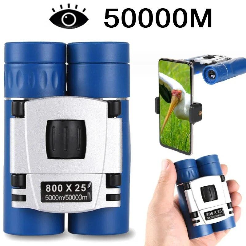 Telescopio portatile 800X25 50000M Potente binocolo a lungo raggio professionale Mini BAK4 Prism IPX4 impermeabile HD Monoculare