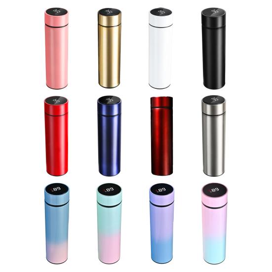 Yousheng Smart Thermal Mug with Temperature Display 500ML Stainless Steel Vacuum Insulated Bottle Tea Bag Filter Portable Travel Cup for Hot Cold