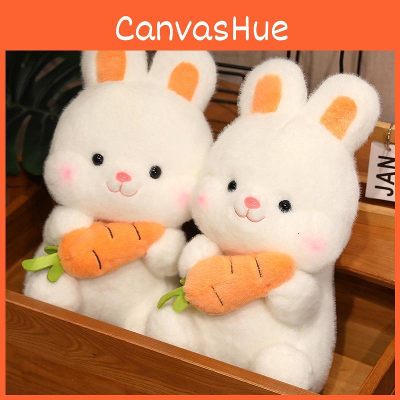 Plush Endearing Short Bunny With Carrot  Kids Perfect Birthday Gift Celebrations