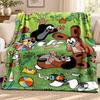 Cartoon-Maulwurf-Decke Flanell-Decke Weiche kuschelige Plüschdecke für Sofa Bett Leichte Heimdekoration Camping im Freien
