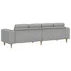Living Room Sofa Cloud Grey 250 x 77 x 76 cm Polyester