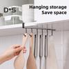1/2/3Pcs Cup Mug Holder Utensil Rack Strong Load-bearing Easy To Install Multifunction Kitchen Under-Cabinet Sundries Organizer Storage Hanger