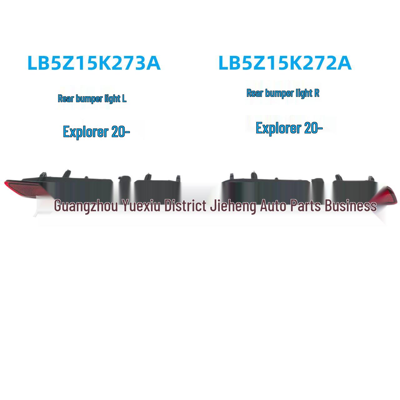 Compatible Rear Bumper Lights for 2020 Ford Explorer, Models: LB5Z15K272A, LB5Z15K273A. Rear Right